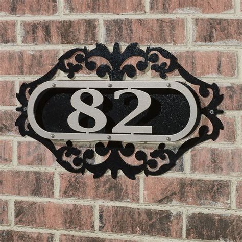 silver metal house numbers|plaques with house numbers.